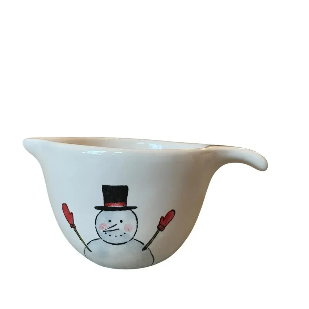 New Rae Dunn Snowman Christmas Nesting Measuring Cups 2023 Kitchen Baking